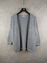 Miss Sugar Cardigan Womens Large L Grey Knitted